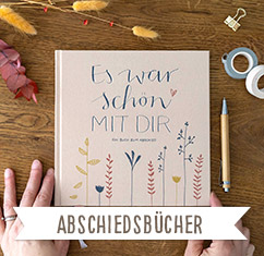 Design Abschiedsbücher für schöne Erinnerungen als Geschenkidee und Abschiedsgeschenk für Abschied, Rente, Umzug, Weltreise