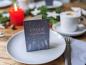 Preview: Weihnachtliche Tischkarte Blau Rosa, mini Klappkarten zum beschriften deiner Festtafel an Weihnachten