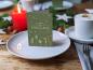 Preview: Weihnachtliche Tischkarten Grün Rot Weiß, mini Klappkarten zum beschriften deiner Festtafel an Weihnachten