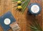 Preview: Marmeladendeckchen für Soulfood & Süßes für die Seele im DIY Blumen Design, Blau Rosa Creme