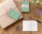 Preview: Österliche Osterhase Geschenkanhänger Grün Weiß, mini Klappkarten zum beschriften deiner Geschenke an Ostern