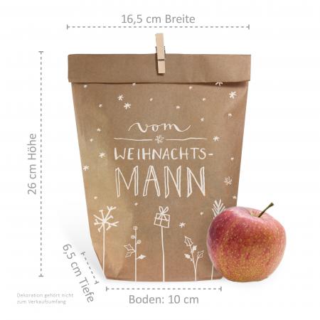 Schöne vom Weihnachtsmann Geschenktüten aus Kraftpapier mit Klammern von Eine der Guten online kaufen