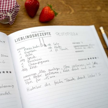 Rezeptebuch zum Rezepte sammeln und als Geschenkidee zum Auszug oder Schulabschluss