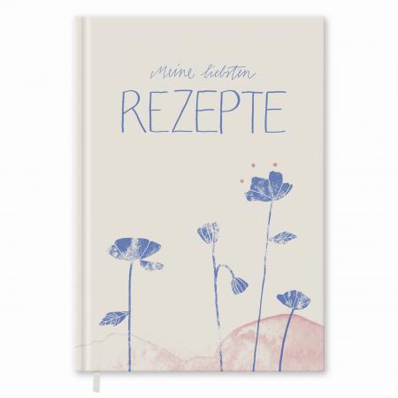 Rezeptbuch zum selbst gestalten, Vintage Design in Creme Weiß