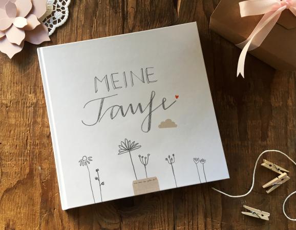 Taufbuch Blanko, Gästebuch weiß für Taufe, Taufgeschenk