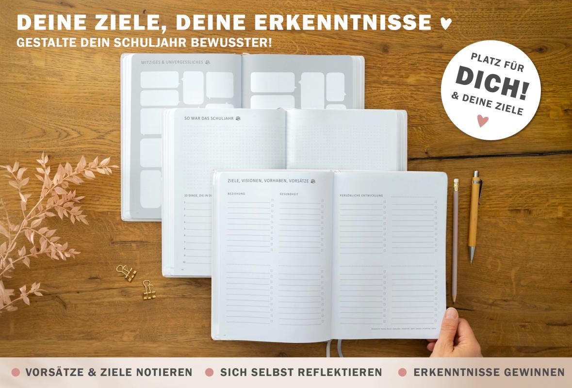 Lehrerkalender für Schuljahr 2025 2026, weiß, mit Stundenplan, Klassenlisten, Kontaktlisten, Klassenarbeiten Planung, Vertretungsstunden, u.v.m.