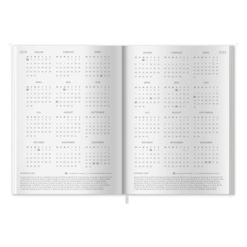 Jahresübersicht Terminkalender 2024 als Hausaufgabenheft oder Schülerkalender verwendbar