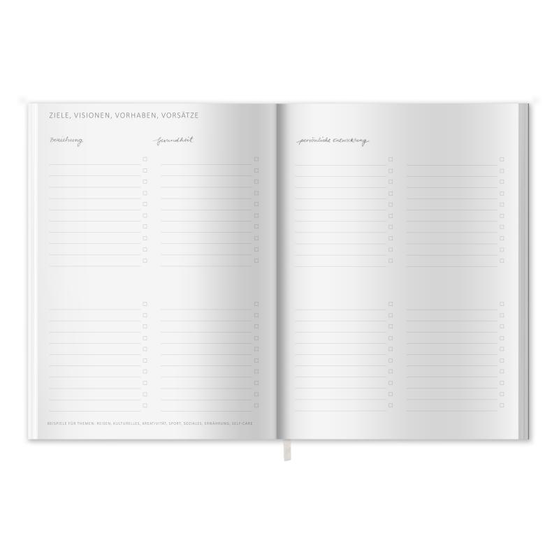 A5 Terminkalender 2024 mit blanko Seiten liniert für To-Do & Check-Listen zum Abhaken