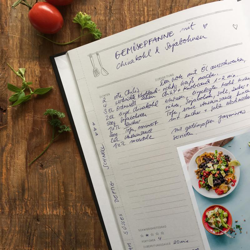 Rezeptbuch für eigene Kochideen und Backideen