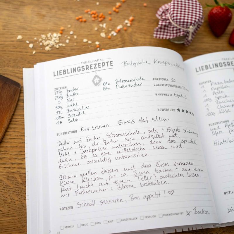 Rezeptbuch & Rezepteplaner für eigen Koch- und Backideen