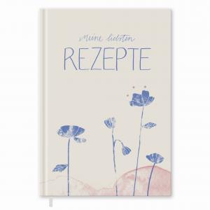 Rezeptbuch zum selbst gestalten, Vintage Design in Creme Weiß