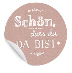 Schön dass du da bist stempel